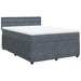 Pat box spring cu saltea, gri închis, 160x200 cm, catifea - WALTI WALTI