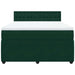 Pat box spring cu saltea, verde închis, 160x200 cm, catifea - WALTI WALTI