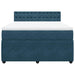 Pat box spring cu saltea, albastru, 160x200 cm, catifea - WALTI WALTI