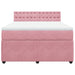 Pat box spring cu saltea, roz, 160x200 cm, catifea - WALTI WALTI