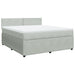Pat box spring cu saltea, gri deschis, 180x200 cm, catifea - WALTI WALTI