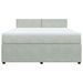 Pat box spring cu saltea, gri deschis, 180x200 cm, catifea - WALTI WALTI