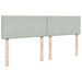 Pat box spring cu saltea, gri deschis, 180x200 cm, catifea - WALTI WALTI