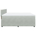 Pat box spring cu saltea, gri deschis, 180x200 cm, catifea - WALTI WALTI