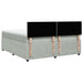 Pat box spring cu saltea, gri deschis, 180x200 cm, catifea - WALTI WALTI