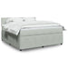 Pat box spring cu saltea, gri deschis, 180x200 cm, catifea - WALTI WALTI