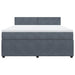 Pat box spring cu saltea, gri închis, 180x200 cm, catifea - WALTI WALTI