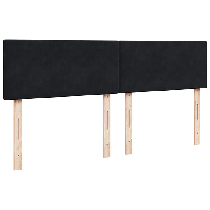 Pat box spring cu saltea, negru, 180x200 cm, catifea - WALTI WALTI