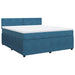 Pat box spring cu saltea, albastru, 180x200 cm, catifea - WALTI WALTI
