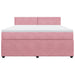 Pat box spring cu saltea, roz, 180x200 cm, catifea - WALTI WALTI