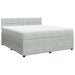 Pat box spring cu saltea, gri deschis, 180x200 cm, catifea - WALTI WALTI
