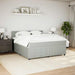 Pat box spring cu saltea, gri deschis, 180x200 cm, catifea - WALTI WALTI