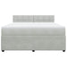 Pat box spring cu saltea, gri deschis, 180x200 cm, catifea - WALTI WALTI