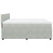 Pat box spring cu saltea, gri deschis, 180x200 cm, catifea - WALTI WALTI