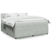 Pat box spring cu saltea, gri deschis, 180x200 cm, catifea - WALTI WALTI