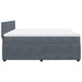 Pat box spring cu saltea, gri închis, 180x200 cm, catifea - WALTI WALTI
