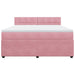 Pat box spring cu saltea, roz, 180x200 cm, catifea - WALTI WALTI