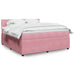 Pat box spring cu saltea, roz, 180x200 cm, catifea - WALTI WALTI