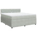 Pat box spring cu saltea, gri deschis, 180x200 cm, catifea - WALTI WALTI