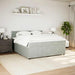 Pat box spring cu saltea, gri deschis, 180x200 cm, catifea - WALTI WALTI