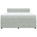 Pat box spring cu saltea, gri deschis, 180x200 cm, catifea - WALTI WALTI