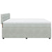 Pat box spring cu saltea, gri deschis, 180x200 cm, catifea - WALTI WALTI