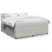 Pat box spring cu saltea, gri deschis, 180x200 cm, catifea - WALTI WALTI