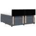 Pat box spring cu saltea, gri închis, 180x200 cm, catifea - WALTI WALTI