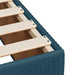 Pat box spring cu saltea, albastru, 180x200 cm, catifea - WALTI WALTI