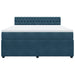 Pat box spring cu saltea, albastru, 180x200 cm, catifea - WALTI WALTI