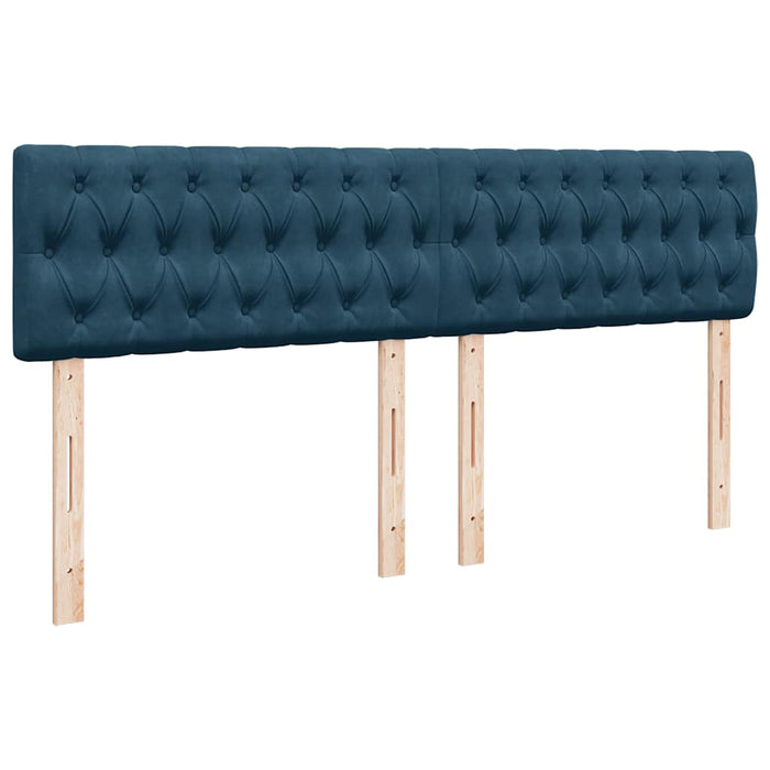 Pat box spring cu saltea, albastru, 180x200 cm, catifea - WALTI WALTI