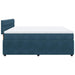 Pat box spring cu saltea, albastru, 180x200 cm, catifea - WALTI WALTI