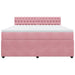 Pat box spring cu saltea, roz, 180x200 cm, catifea - WALTI WALTI