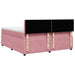Pat box spring cu saltea, roz, 180x200 cm, catifea - WALTI WALTI