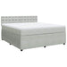 Pat box spring cu saltea, gri deschis, 180x200 cm, catifea - WALTI WALTI