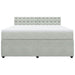 Pat box spring cu saltea, gri deschis, 180x200 cm, catifea - WALTI WALTI