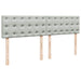 Pat box spring cu saltea, gri deschis, 180x200 cm, catifea - WALTI WALTI