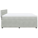 Pat box spring cu saltea, gri deschis, 180x200 cm, catifea - WALTI WALTI