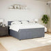 Pat box spring cu saltea, gri închis, 180x200 cm, catifea - WALTI WALTI