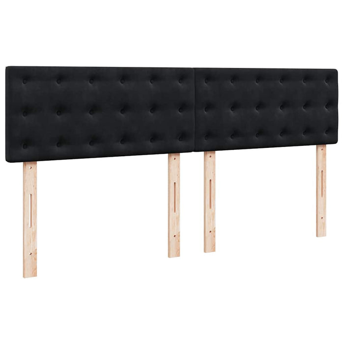 Pat box spring cu saltea, negru, 180x200 cm, catifea - WALTI WALTI
