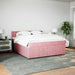 Pat box spring cu saltea, roz, 180x200 cm, catifea - WALTI WALTI