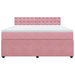 Pat box spring cu saltea, roz, 180x200 cm, catifea - WALTI WALTI