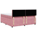 Pat box spring cu saltea, roz, 180x200 cm, catifea - WALTI WALTI