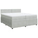 Pat box spring cu saltea, gri deschis, 200x200 cm, catifea - WALTI WALTI