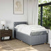 Pat box spring cu saltea, gri deschis, 200x200 cm, catifea - WALTI WALTI