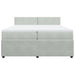 Pat box spring cu saltea, gri deschis, 200x200 cm, catifea - WALTI WALTI