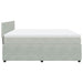 Pat box spring cu saltea, gri deschis, 200x200 cm, catifea - WALTI WALTI