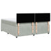 Pat box spring cu saltea, gri deschis, 200x200 cm, catifea - WALTI WALTI
