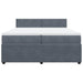 Pat box spring cu saltea, gri închis, 200x200 cm, catifea - WALTI WALTI