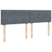 Pat box spring cu saltea, gri închis, 200x200 cm, catifea - WALTI WALTI